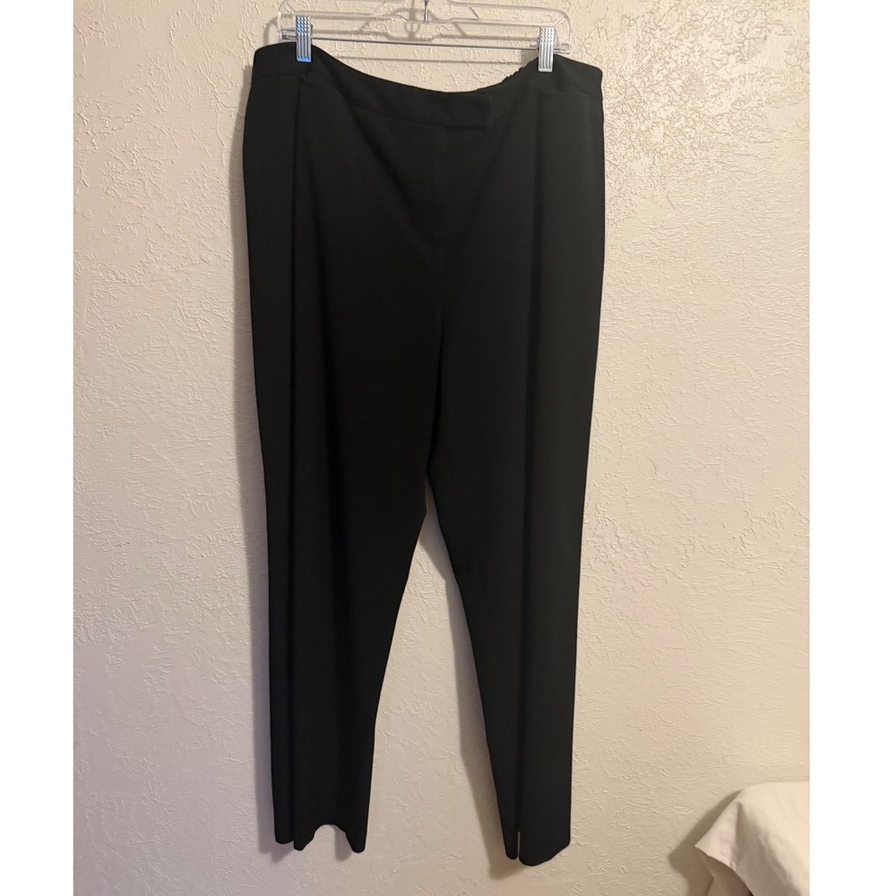 Pendleton Plus Black Straight Leg Trousers Size 18W Stretch Work Pants 18 W